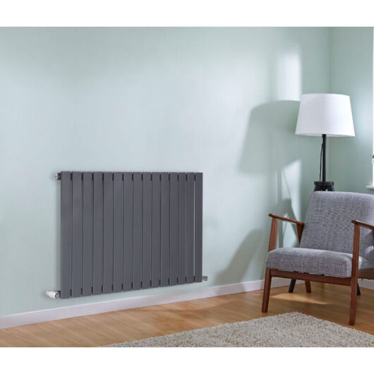 Anthracite Flat Panel Radiator Designer Column Bathroom Central Heating Single 600x1020mm