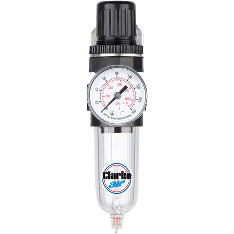 Clarke Clarke CAT190 1/4" Miniature Airline Filter/Regulator with Gauge