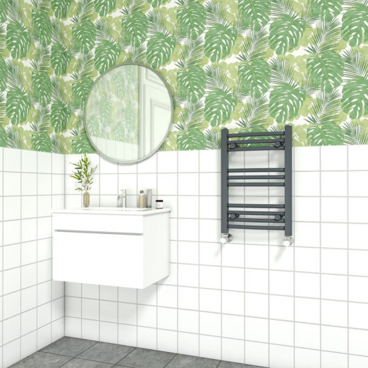 Designer Curved Heated Towel Rail Radiator Bathroom Ladder Warmer Rads 600x400mm Anthracite
