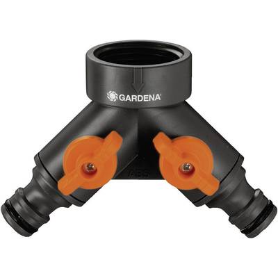 GARDENA 00940-20 Plastic 2-way splitter Hose connector, 30.3 mm (1) IT with pressure regulator