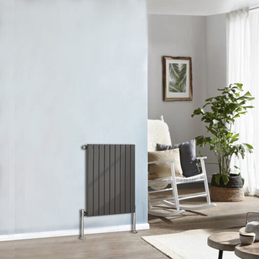 NRG - Designer Radiator Flat Panel Central Heating Rads Anthracite Horizontal 600x612mm Single