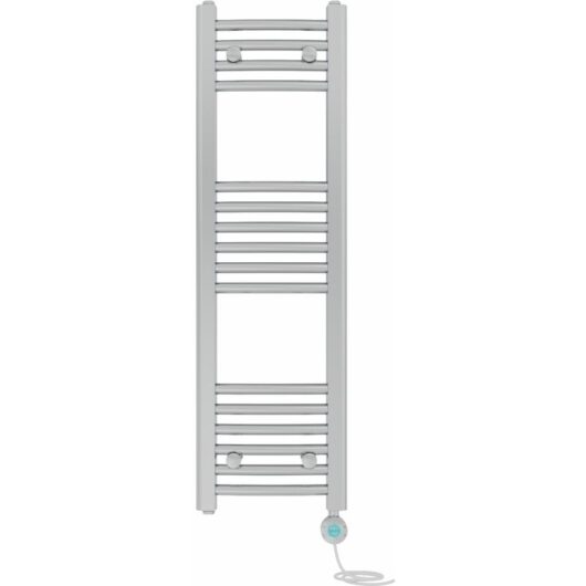 Prefilled Electric Heated Towel Rail Radiator Curved Thermo Smart WiFi 1000x300mm Chrome