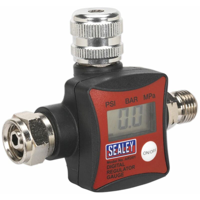 Spray Gun Digital Pressure Regulator Gauge psi bar kg/cm² or KPa - ARD01 - Sealey