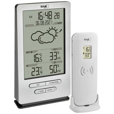 TFA Dostmann XENA 35.1162.54 Wireless digital weather station Forecasts for 12 to 24 hours Max. number of sensors 3