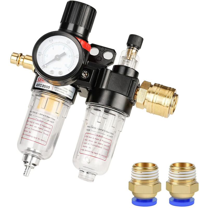 Toolive - Compressed air pressure reducer 1/4 inch compressed air water separator