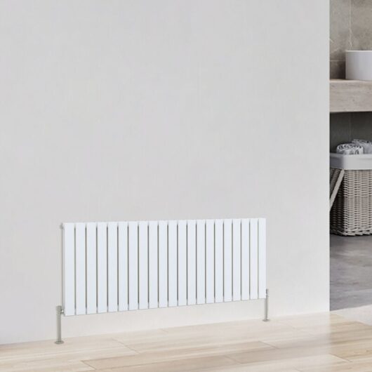 White Horizontal Designer Radiator Flat Panel Central Heating Rads Double 600x1428mm