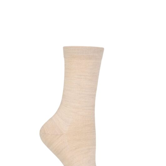 Women's 1 Pair Falke Soft Merino Wool Socks Linen 5.5-6.5 Ladies