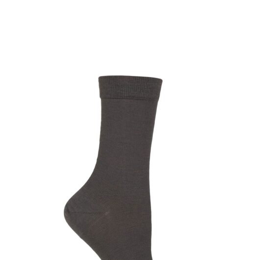 Women's 1 Pair Falke Stabilizing Wool Everyday Socks Platinum 2.5-3.5 Ladies