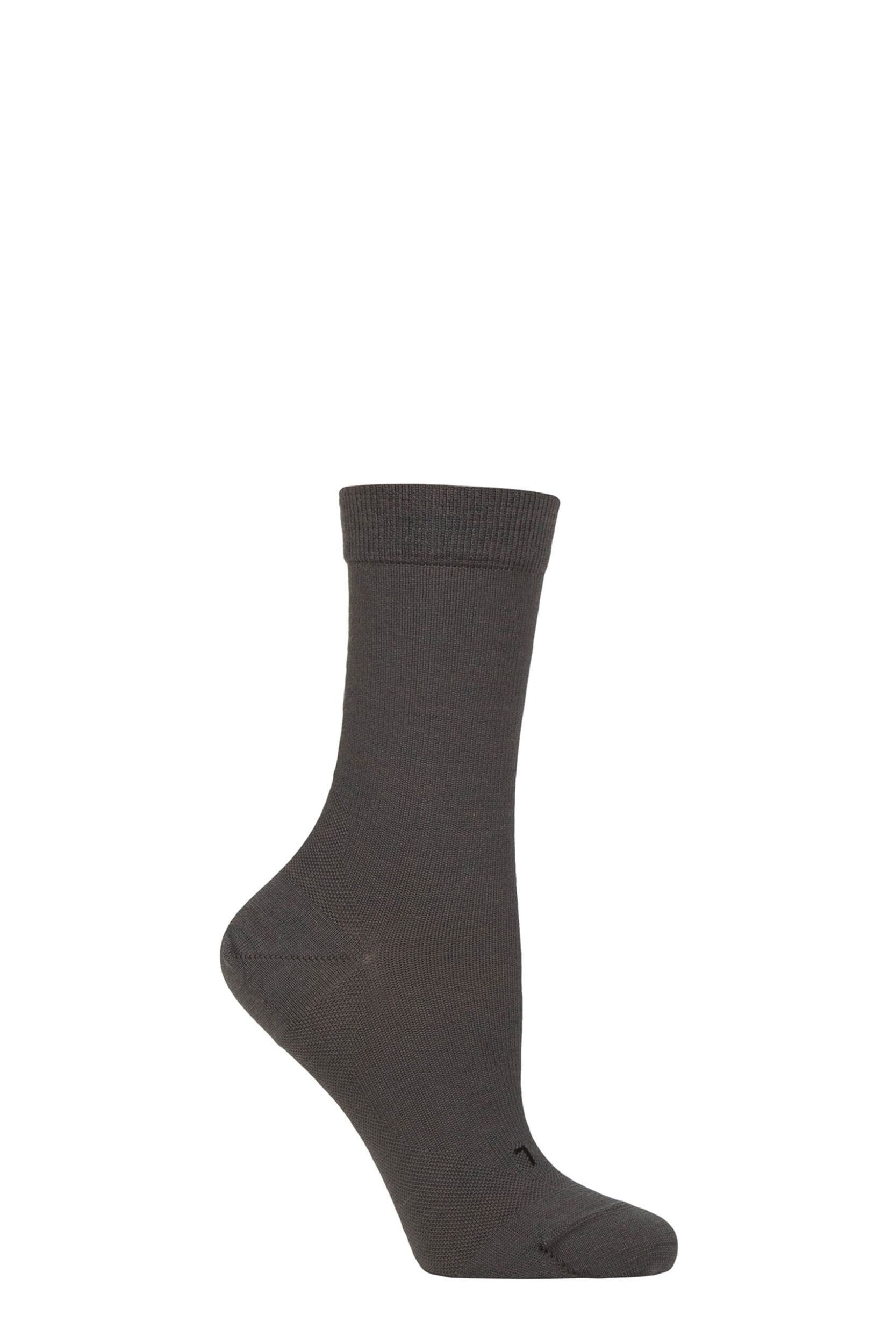 Women's 1 Pair Falke Stabilizing Wool Everyday Socks Platinum 7-8 Ladies