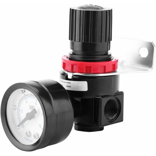 1Pcs Air Pressure Regulator, AR2000 G1/4 Air Operated Compressor with Pressure Gauge