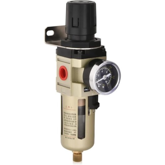 Memkey - Water Separator Pressure Reducer Compressed Air Regulator for Compressed Air Compressor, with Metal Screen, 3/8 Inch Filter