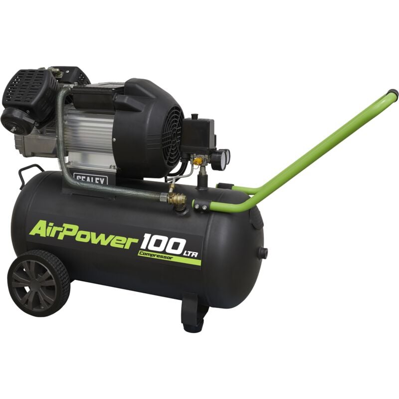 Sealey - SAC10030VE 100L V-Twin Direct Drive Air Compressor 3hp