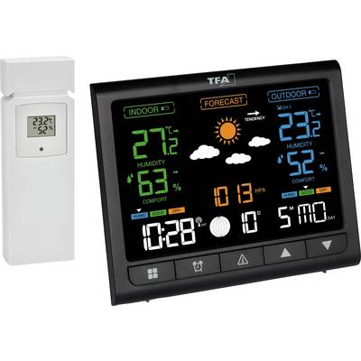 TFA Dostmann CONTRAST 35.1171.01 Wireless digital weather station Forecasts for 12 to 24 hours Max. number of sensors 3