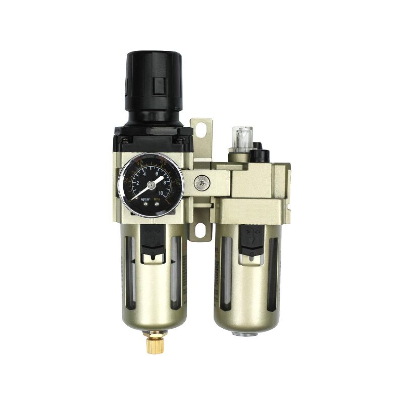 Water Separator Pressure Reducer Compressed Air Regulator for Air Compressor, 3/8 Inch Filter and Oil Mist with Cup Cover (3/8inch)