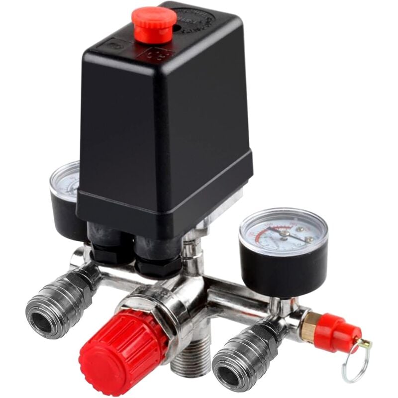 Durable Air Compressor Pump Pressure Switch with Valve Control Regulators Gauge - RWManometer