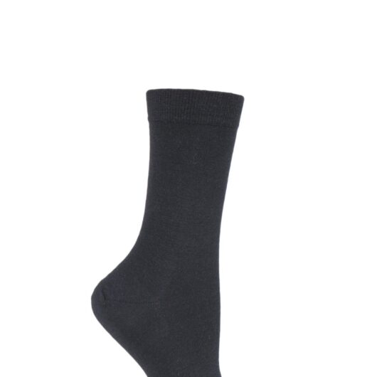 1 Pair Black Soft Merino Wool Socks Ladies 5.5-6.5 Ladies - Falke
