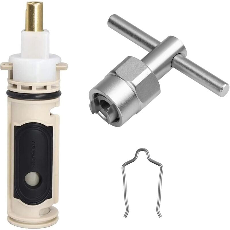 Mumu - Replacement Cartridge 1222 with Removal Tool 104421 and Handle Adapter Kit 116653, Fits Moen (Cartridge + Extractor).