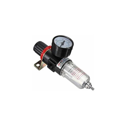 1/4 Air Pressure Regulator, Air Compressor Filter, Moisture Separator, Filter Moisture, Clean and Dry Air, Protect Compressed Air Tools and Pneumatic