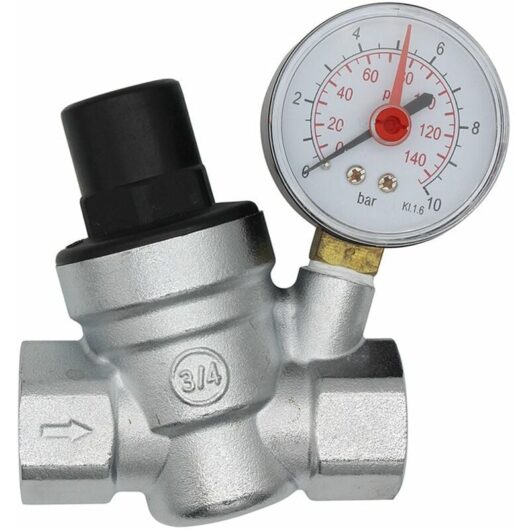 DN20 water pressure reducer 3/4 inch water pressure regulator with manometer