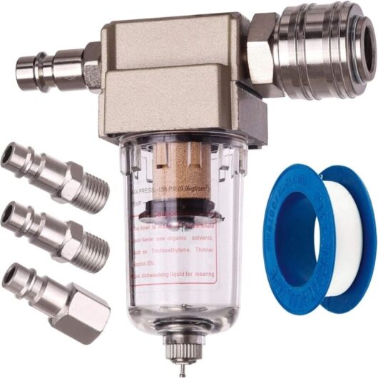 10×4×10cm)Compressed Air Filter, Water Separator, Oil Separator, Quick Connect Included - Csparkv