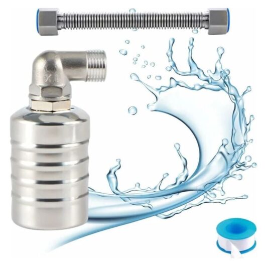 Csparkv - 304 Stainless Steel Fully Automatic Float Valve, Automatic Water Level Controller for Water Tank, Mini Stainless Steel Float Ball Valve