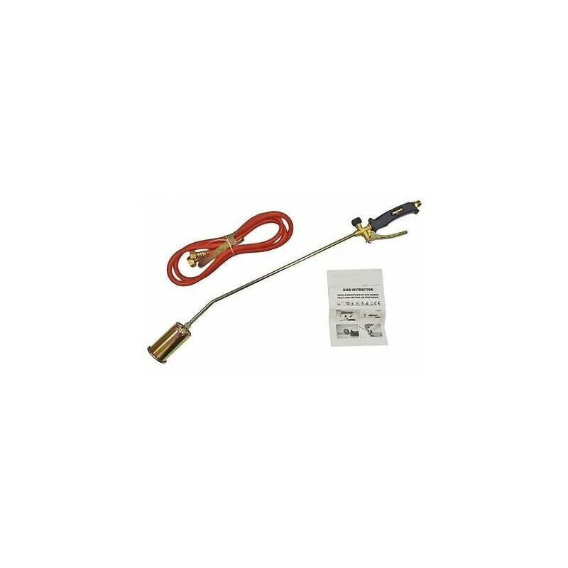 Long Arm Butane Propane Torch Gas Weed Burner Regulator Hose Roofer Plumber Kit