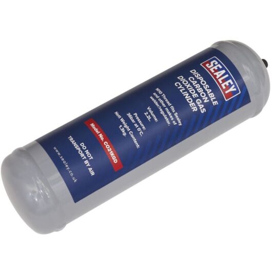 Sealey - CO21KGD Disposable Carbon Dioxide Gas Cylinder 1.3kg
