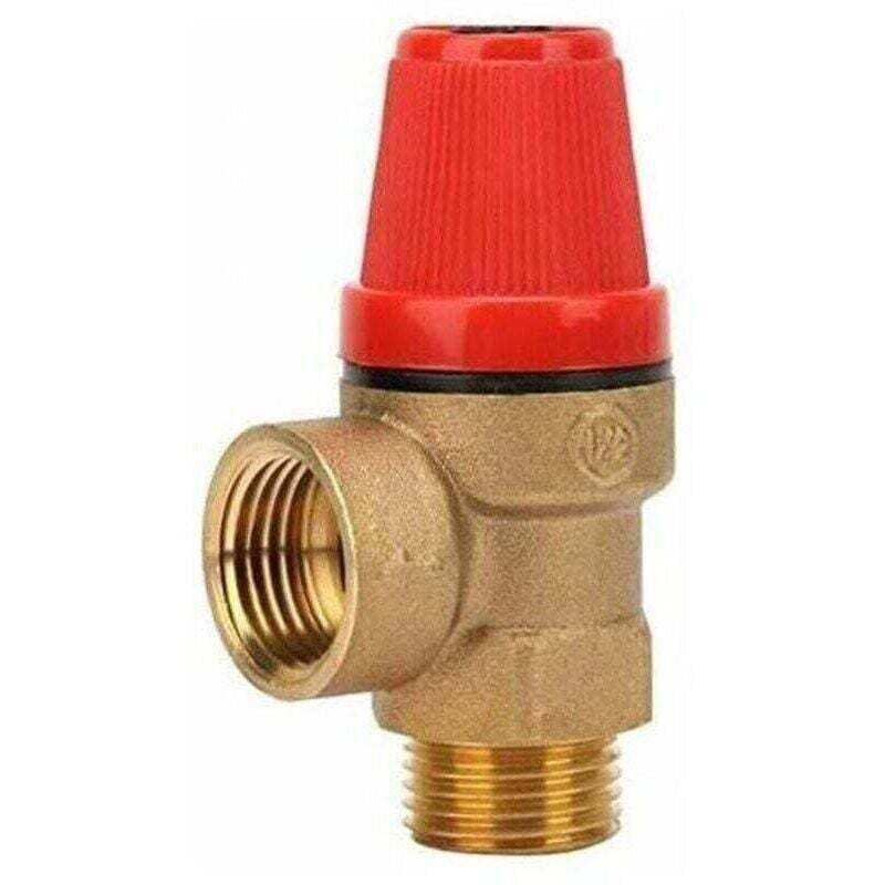 1/2" Male Thread Relief Valves - Brass Safety Valve for Water/Oil/Gas (3 bar),