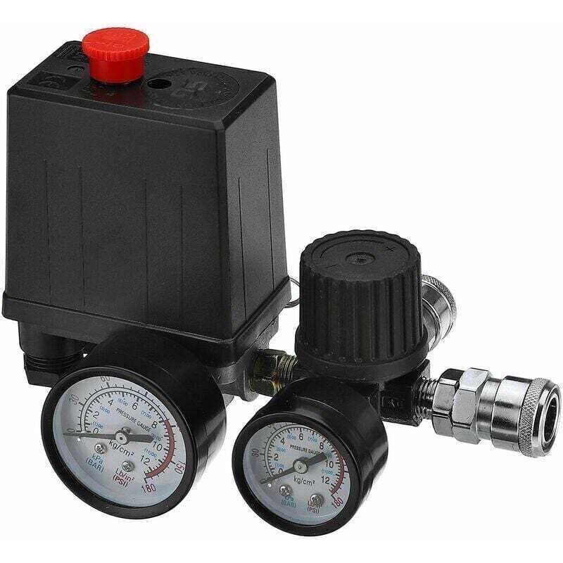 220 V air compressor pressure regulator, 0-180 PSI with quick connection