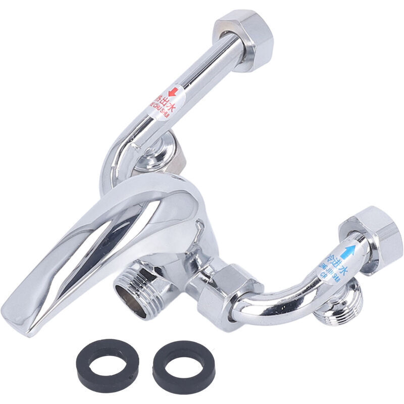 Copper Electric Water Heater Mixing Valve Surface Mounted U Bend Cold Hot Switch Shower Tap Water Inlet Universal Parts G1/2in --