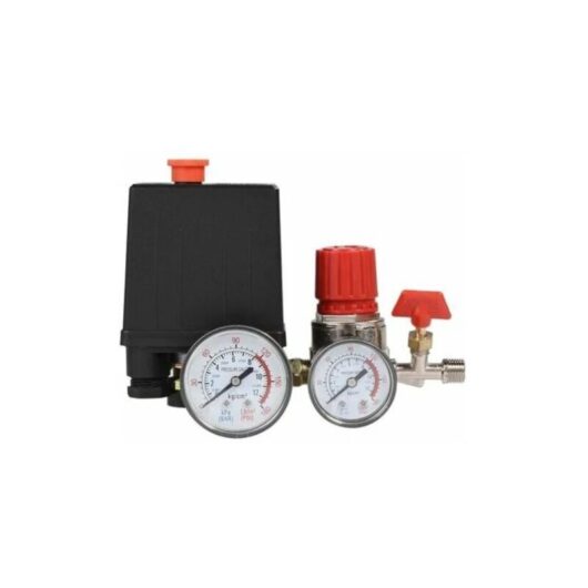 Dewdat - Air Compressor Air Compressor Pressure Switch Pressure Valve Switch With Gauge Regulators (Plastic Pressure Gauge)