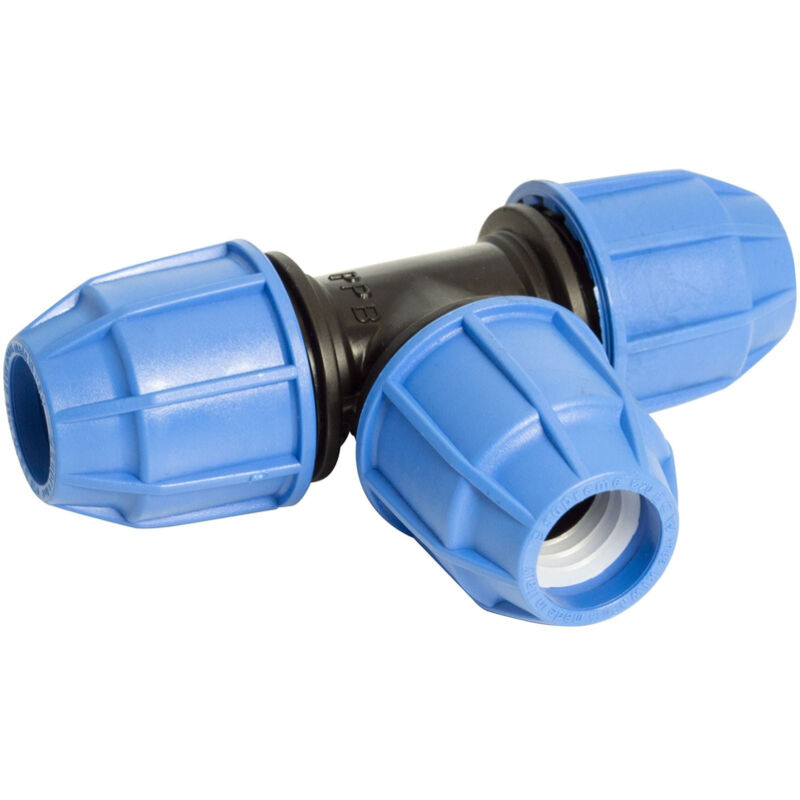 FloPlast 25mm MDPE Equal Tee Pipe Fitting - High Pressure