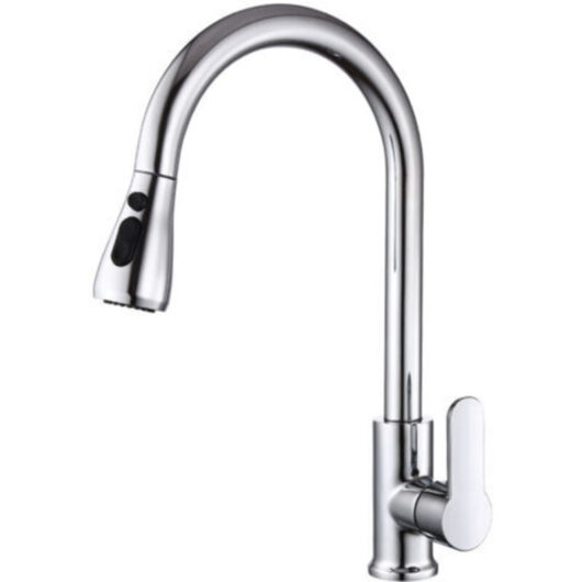 360° Rotating Kitchen Faucet with Pull-Out Sprayer Sink Faucet with 3-Jet Regulator