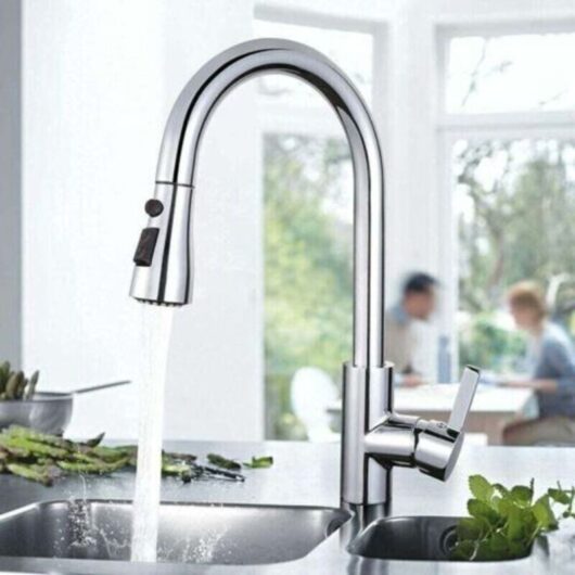360° Rotating Kitchen Faucet with Pull-Out Sprayer, Sink Faucet with 3-Jet Regulator-DAKF3F THSIDNE--TRIMEC
