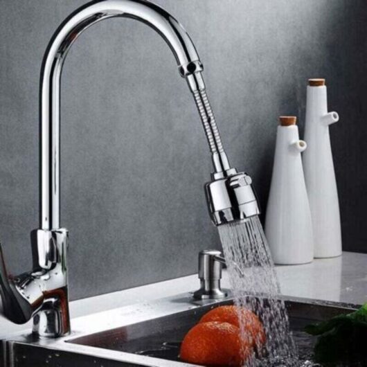 360° Swivel Anti-Splash Faucet Sprayer, Stainless Steel Adjustable Anti-Splash Faucet Extension, Water-Saving Kitchen Faucet Extender