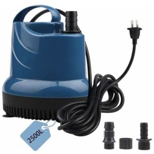 Mini water pump submersible pump 2500 L/H 40W 230V cellar vacuum pump discharge height 2.3 M European regulation