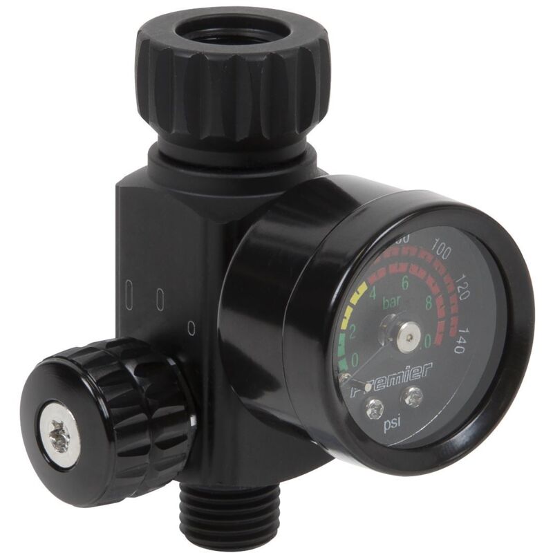 Sealey AR02 Premier On-Gun Air Pressure Regulator/Gauge with Glass Lens