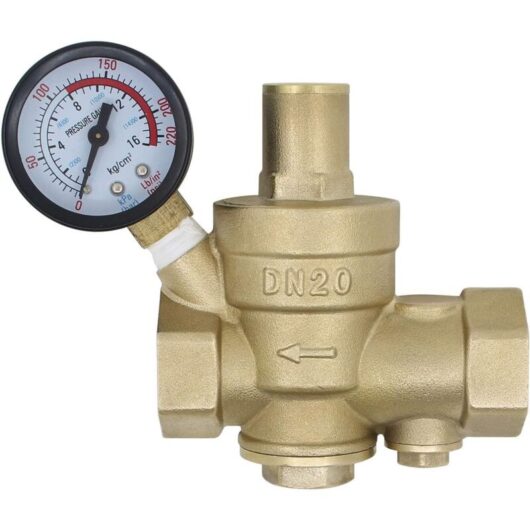 Toolive - Water pressure regulator with replaceable filter 1/2 3/4 1 1-1/4 1-1/2 2 inch - water pressure reducer with pressure gauge (DN25-1 inch)