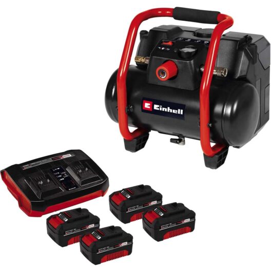 Einhell TE-AC 36/150 Li OF 36v Cordless Oil Free Air Compressor 4 x 4ah Li-ion Twin or Dual Battery Charger