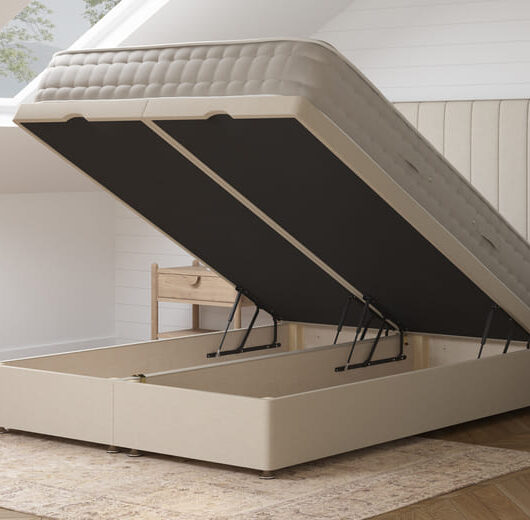 Hypnos Zen Mattress + Ottoman Divan Bed, Silver, End Ottoman, Single