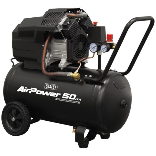 Sealey SAC5002 V-Twin Oil Free Direct Drive Air Compressor 50 Litre 240v