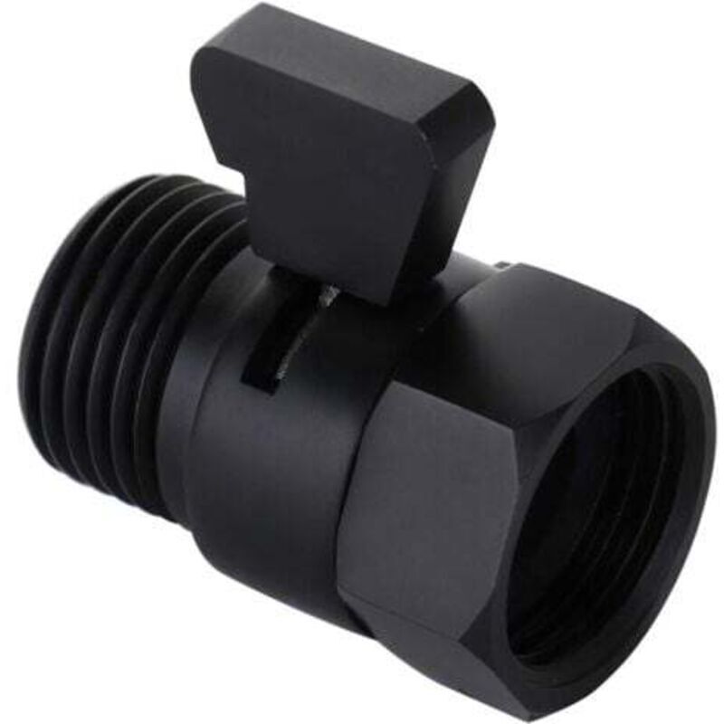 (Matte Black) Water flow control valve, brushed nickel stop valve for hand shower, adjustable water pressure stop valve, standard brass G1/2